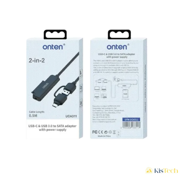 Adaptateur USB-C/USB-A vers SATA Onten OTN-UCA311
