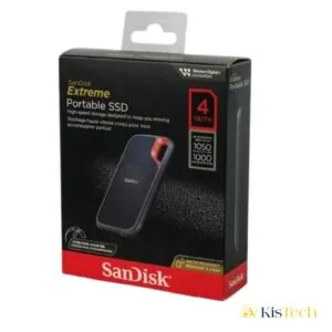 SanDisk Extreme Portable SSD 4To – Stockage Externe NVMe Haute Vitesse 1050 Mo/s – Performance, Fiabilité et Résistance Exceptionnelles