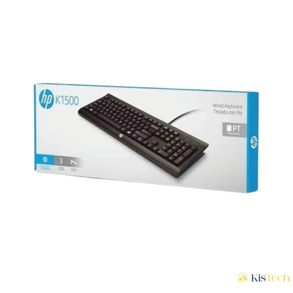 Clavier filaire HP K1500 avec conception résistante aux déversements et voyants lumineux