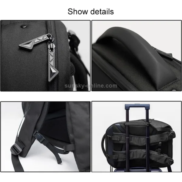 Sac à dos - XIAOMI- Geek- Noir -Grande capacité- Etanche pour ordinateur 15.6 pouces – Image 3