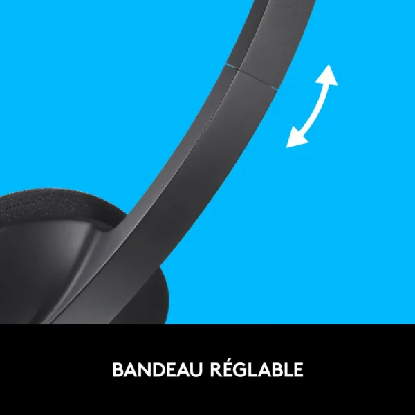 Logitech H340 Casque Filaire, Ecouteurs Stéréo avec Micro Rotatif Anti-Parasites, USB, PC/Mac/Portable/Chromebook - Noir, 6 х 17,5 х 16