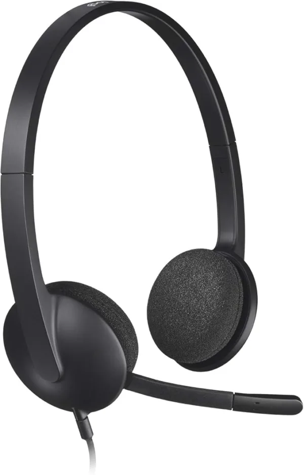 Logitech H340 Casque Filaire, Ecouteurs Stéréo avec Micro Rotatif Anti-Parasites, USB, PC/Mac/Portable/Chromebook - Noir, 6 х 17,5 х 16