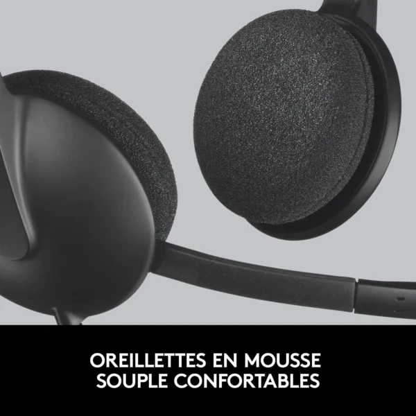 Logitech H340 Casque Filaire, Ecouteurs Stéréo avec Micro Rotatif Anti-Parasites, USB, PC/Mac/Portable/Chromebook - Noir, 6 х 17,5 х 16