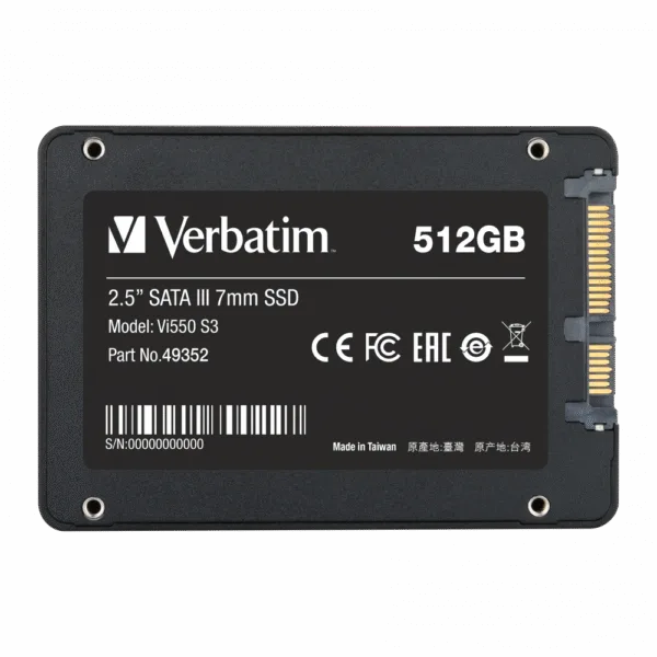 Disque Dur Interne VERBATIM Vi550 S3 512 Go SSD 2.5" – Image 3