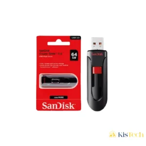 Clé USB SanDisk Cruzer Glide 64 Go – USB 3.0 – Noir- Stockage rapide et sécurisé | Kistech Côte d’Ivoire