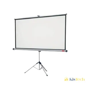 Écran Vidéo Projecteur Tripod 200×200 cm – Écran Portable sur Trépied – Toile Blanche Mat HD pour Églises, Écoles, Réunions & Événements