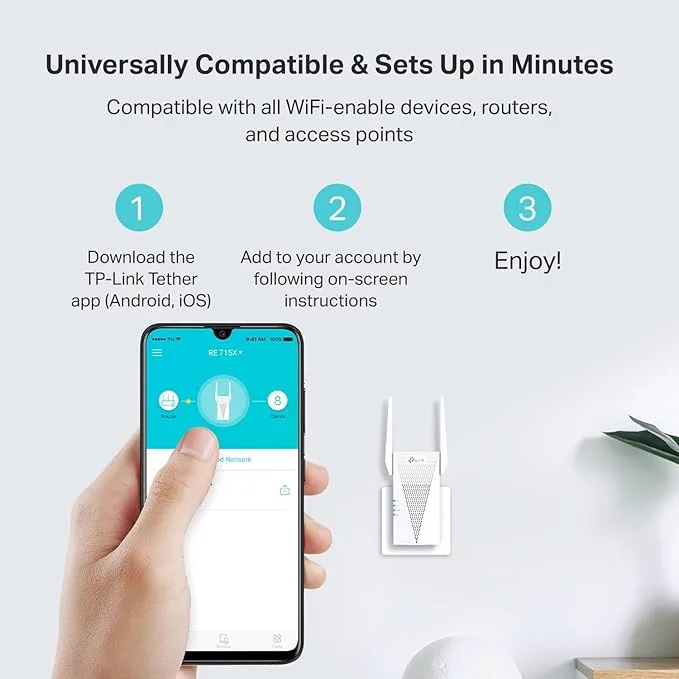 Répéteur WiFi 6 Mesh AX3000 TP-LINK RE715 – Amplificateur Wi-Fi 6 Dual Band – Couverture Étendue – Image 2